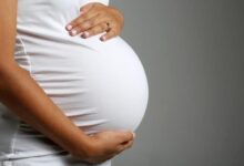 شكل بطن الحامل بولد