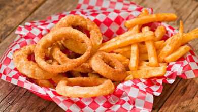 بطاطس حلقات البصل