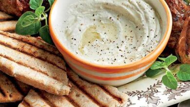 طريقة عمل سلطة الطحينة للمشويات الشيف حسن