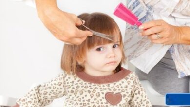 قصات شعر اطفال بنات مدرج قصير