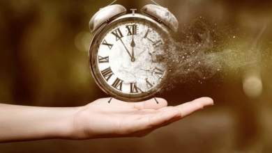 لافتة عن الوقت