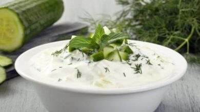 طريقة عمل سلطة الزبادى