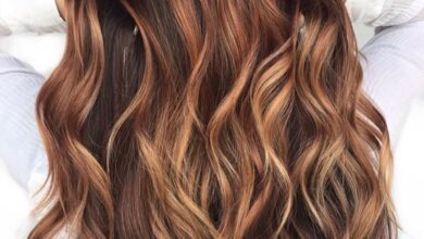 لون شعر نحاسي كراميل