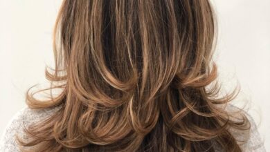 تسريحات شعر طويل ويفي