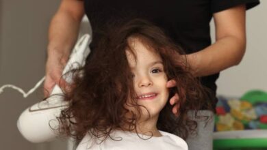 قصات شعر اطفال بنات مدرج قصير